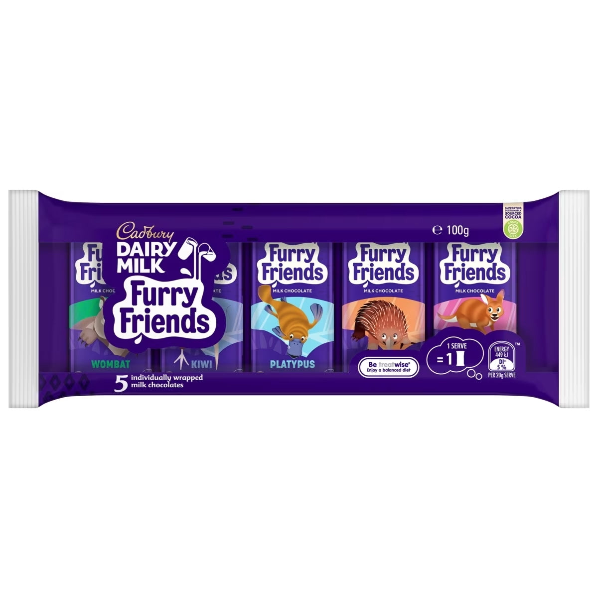 Cadbury Dairy Milk Furry Friends Chocolate 100g