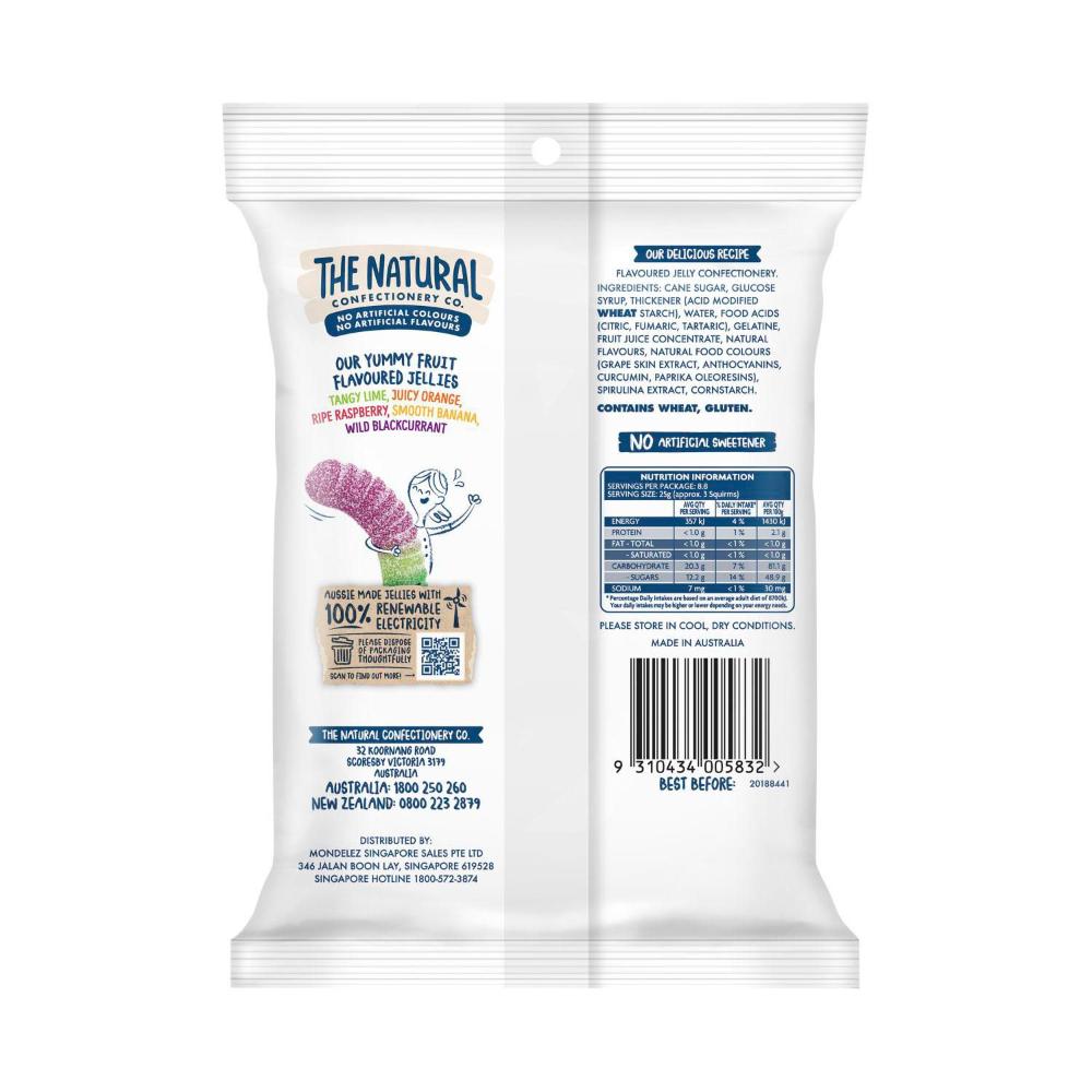 The Natural Confectionery Sour Squirms 220g