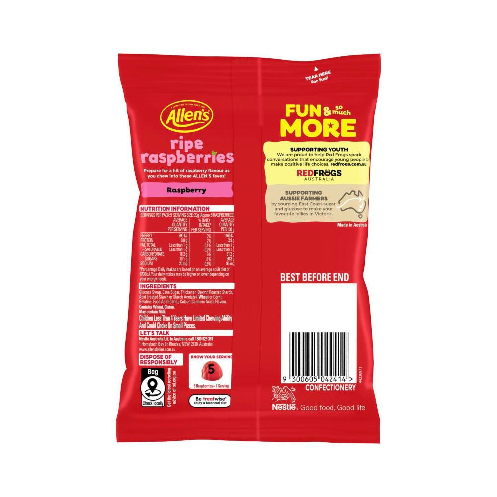 Allen's Ripe Raspberries 190g