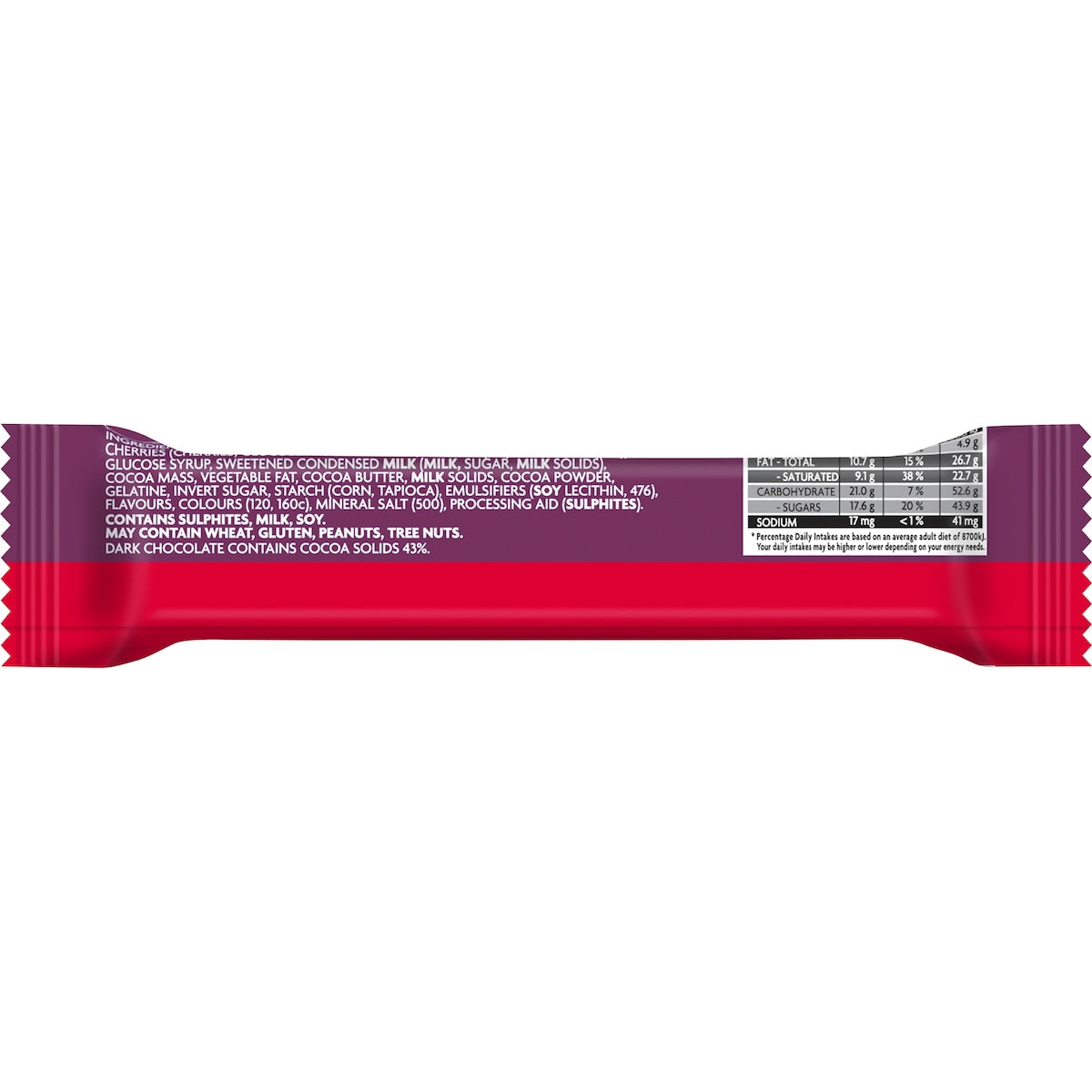 Cadbury Cherry Ripe Berry Truffle Chocolate Bar 40g