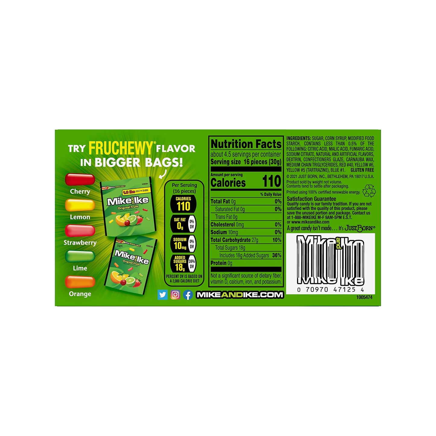Just Born Mike & Ike Original Fruits 141g