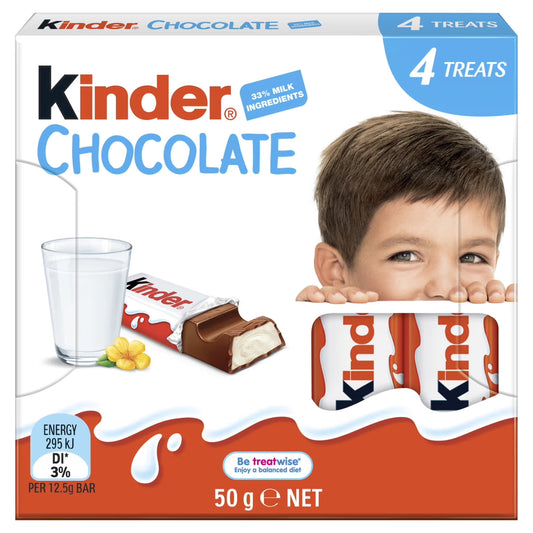 Kinder Chocolate 4 Piece Pack 50g