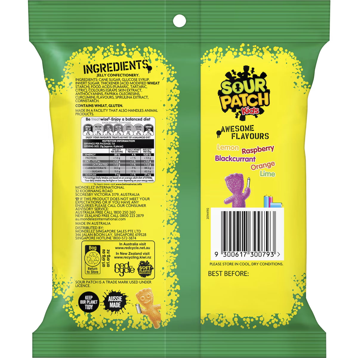 Mondelez Sour Patch Kids 190g