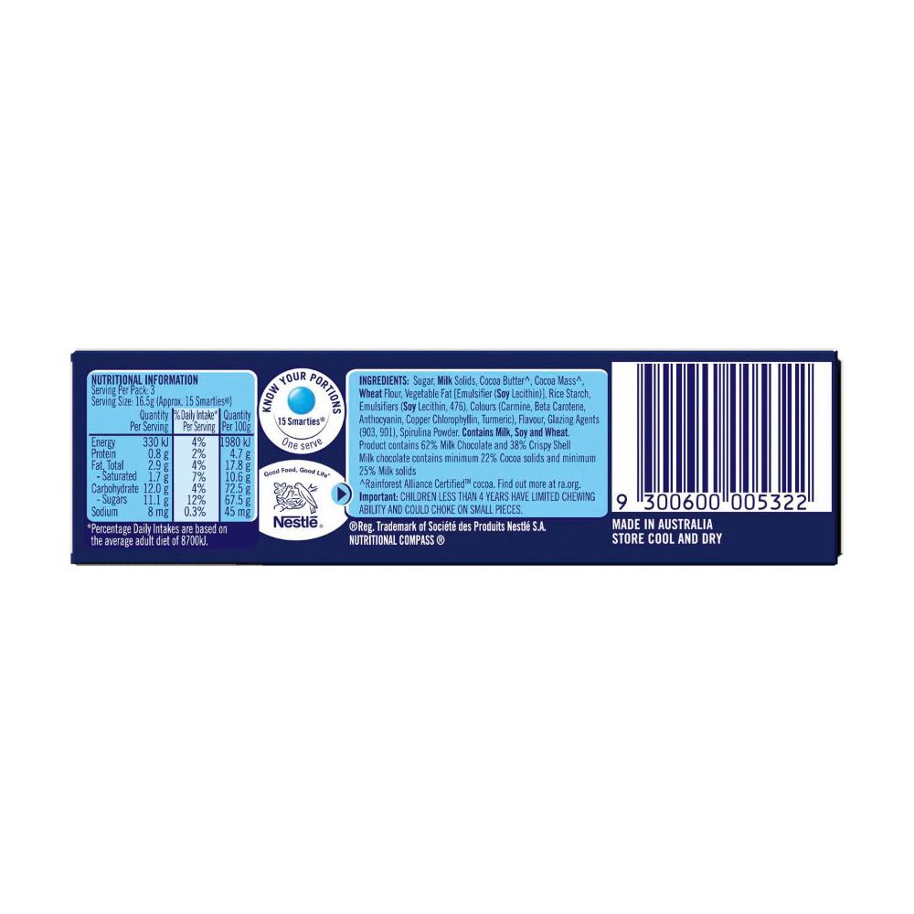 Nestlé Smarties Chocolate Bar 50g