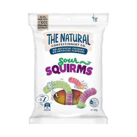 The Natural Confectionery Sour Squirms 220g