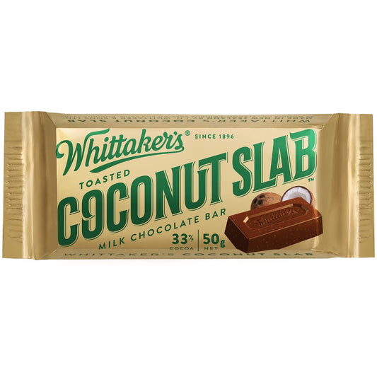 Whittaker's Toasted Coconut Slab Milk Chocolate 50g